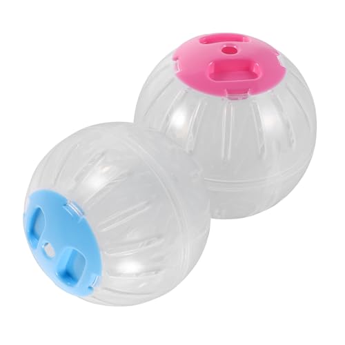 SEWOART 2 Stück Transparente Hamster Laufräder Interaktives für Kleine Haustiere Geräuschloses Aktivitätszubehör für Hamster und Chinchillas für Täglichen Spaß und Fitness von SEWOART