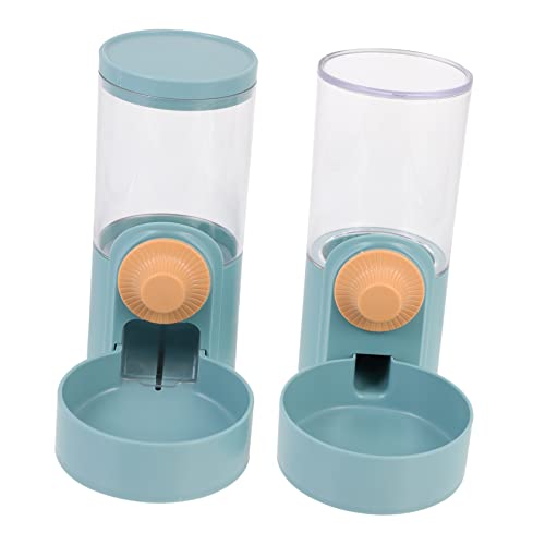 SEWOART 2 Stück Trinkbrunnen Für Haustiere Wasserflasche Schwerkraftfutterautomat Für Katzen Gravity Cat Feeder Hundefutterspender Haustierwasserspender Kiste Wasserschale Dark Green Pp von SEWOART