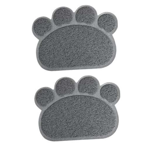 SEWOART 2 Stück rutschfeste Futterunterlage für Katzen wasserdichte PVC Matte für Haustiere für Futter und Wasser Pflegeleicht und Temperaturbeständig von SEWOART