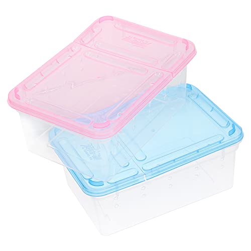 SEWOART Reptilien Terrarium Kasten Futterbox Aus Kunststoff Belüfteter Schlangenkäfig Transparente Kasten Für Haustierfuttertiere Stabile Und Haltbare Reptilienbox von SEWOART