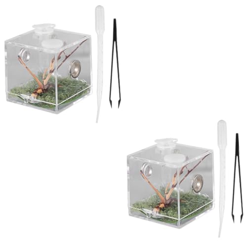SEWOART 2stücke Reptilien Zuchtbox Mit Ventilationslöchern Transparentem Design Und Einfacher Reinigung Terrarium Für Spinnen Und Insektenhaltung Inkl Pipette Und Pinzette SEWOART 2stücke Reptilien Zuchtbox Mit Ventilationslöchern Transparentem Design Und Einfacher Reinigung Terrarium Für Spinnen Und Insektenhaltung Inkl Pipette Und Pinzette von SEWOART