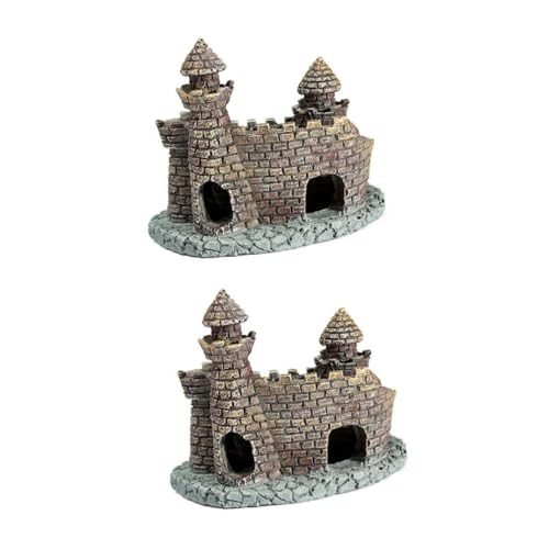 SEWOART 2St Antike Mini-Schlosslandschaft Fischbecken Steingarten Aquarium Dekoration handwerkliche Dekoration aquariumdeko Aquarium zubehör Aquariendekoration Aquarienschloss SEWOART 2St Antike Mini-Schlosslandschaft Fischbecken Steingarten Aquarium Dekoration handwerkliche Dekoration aquariumdeko Aquarium zubehör Aquariendekoration Aquarienschloss von SEWOART
