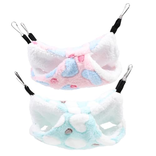 SEWOART Elegantes Hamster-schaukelbett 2er-Pack Haustier-hängematten Sicheres Versteck Gemütliches Nickerchen Für Hamster von SEWOART