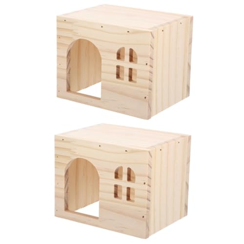 SEWOART 2 Stücke Sicher Robust Guinea Pig Hideout Holz Hamster Hideaway Übung Tunnel SEWOART 2 Stücke Sicher Robust Guinea Pig Hideout Holz Hamster Hideaway Übung Tunnel von SEWOART