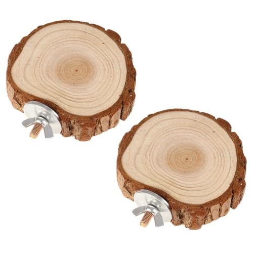 SEWOART 2St Papagei-Log-Pier kleines Haustierkäfig-Spielzeug Vogelkäfig Spielzeug Spielset aus Holz Spielzeuge Hamster-Sprungbrett Stehplattform für Papageien Mehrzweck von SEWOART