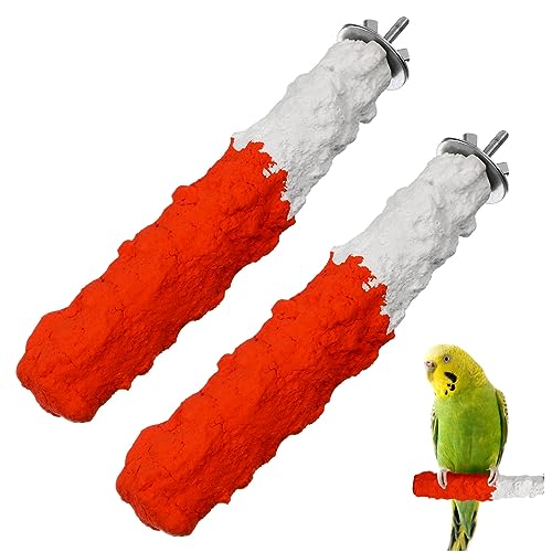 SEWOART 2St Papageienbarsch Cuttlebone Kalzium Barsch Vogel Stehen Halter Spielzeuge Knochen Vogelbarsch Papageienzubehör Einsiedlerkrebs Vögel Pole Kegelschwanz Fräulein Kleiner Papagei von SEWOART