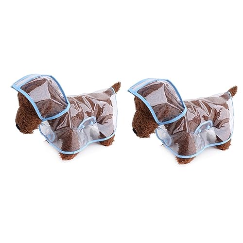 SEWOART 2St Regenmantel für Haustiere Hund Dackel Welpenhalsband Autositzbezüge für Haustiere Transparenter Regenmantel für Welpen Wintermantel wimperntusche Regenbekleidung für Haustiere von SEWOART