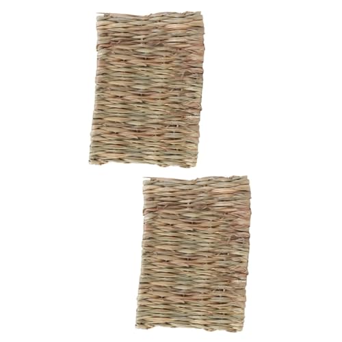 SEWOART 2St Strohbett für Hamster Haustierstreu für Kleintiere Hamsterstroh kleines Tier Seegras-Matte Hasen zubehör für den käfig kaninchenstall zubehör Spielzeug Hasenmatte Haustiermatte von SEWOART