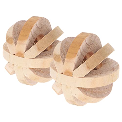 SEWOART 2Stücke Holz Hamster Kauspielzeug mit Glocke Natürliche Holzspielzeuge für Meerschweinchen und Kleintiere zur Zahnreinigung und Stressabbau SEWOART 2Stücke Holz Hamster Kauspielzeug mit Glocke Natürliche Holzspielzeuge für Meerschweinchen und Kleintiere zur Zahnreinigung und Stressabbau von SEWOART