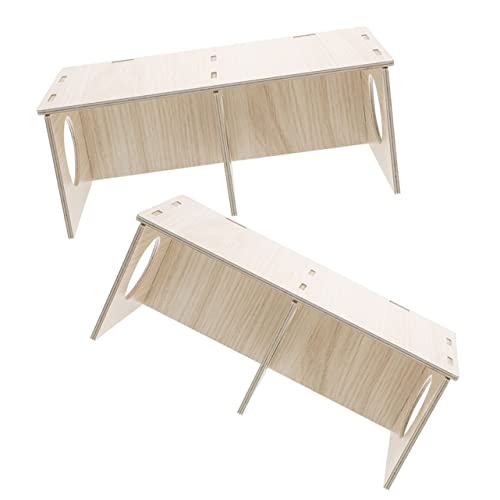 SEWOART 2Stücke Holz Hamster Versteckhaus Nagerhaus Für Kleintiere Für Chinchillas Hamster Und Andere Haustiere Komfortabler Rückzugsort von SEWOART