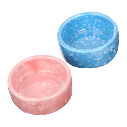 SEWOART 2Stücke Keramische Futternäpfe Für Hamster Und Meerschweinchen Stabile Futter Und Wasserschalen Rutschfestes Design Für Kleine Haustiere Futternapf von SEWOART