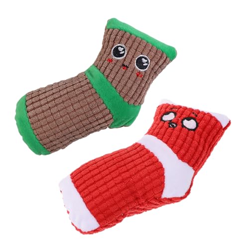 SEWOART 2Stücke Plüschspielzeug Für Quietschsocken Kauspielzeug Für Welpen Interaktives Haustierspielzeug Zur Zahnpflege Und Beschäftigung Zufällig SEWOART 2Stücke Plüschspielzeug Für Quietschsocken Kauspielzeug Für Welpen Interaktives Haustierspielzeug Zur Zahnpflege Und Beschäftigung Zufällig von SEWOART