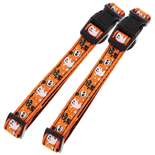 SEWOART 2stücke Halloween Hundehalsband Mit Verstellbarer Nylonleine Niedliches Design Für Haustiere Für Halloween-Festival Für Hunde Und Katzen von SEWOART