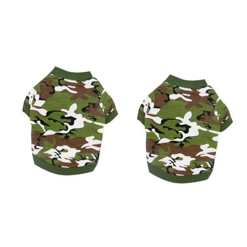 SEWOART 2st Haustier-hundekleidung Sommerkleidung Für Welpen Welpen-Outfits Haustierkleidung Haustier-Outfits Freizeitmantel Für Hunde Hund-Weste-Shirt Welpenkleidung Welpen Sommer Green von SEWOART