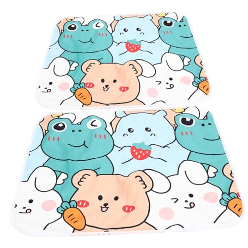 SEWOART Heimtierbedarf 2er-Pack Käfigeinlagen für Meerschweinchen Hamster-PIPI-Pads waschbar kompakte Einstreumatten 70 x 50 cm von SEWOART