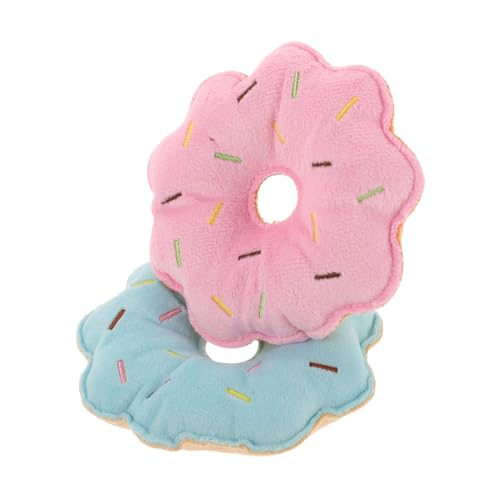 SEWOART 2 Plüsch Donut Hundespielzeug Satz Cartoon Welpenspielzeug Für Kleine Hunde Hundekuscheltiere SEWOART 2 Plüsch Donut Hundespielzeug Satz Cartoon Welpenspielzeug Für Kleine Hunde Hundekuscheltiere von SEWOART