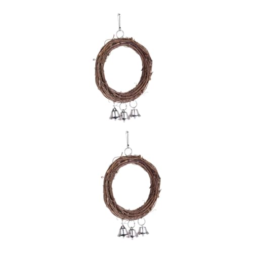 SEWOART 2 Stücke Hängen Vogel Spielzeug Rattan Schaukel Papagei Schaukel Glocke Für Käfig Garten SEWOART 2 Stücke Hängen Vogel Spielzeug Rattan Schaukel Papagei Schaukel Glocke Für Käfig Garten von SEWOART