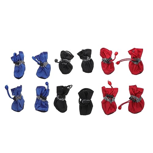 SEWOART Hunde-Regenschuhe-Set 3er-Pack wasserdichte Regenstiefel Outdoor-Haustierschuhe warmes Design SEWOART Hunde-Regenschuhe-Set 3er-Pack wasserdichte Regenstiefel Outdoor-Haustierschuhe warmes Design von SEWOART