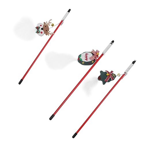 SEWOART 3stücke Teiliges Interaktives Katzenspielzeug Federn Fördert Die Bindung Zu Ihren Katzen Für Indoor-spielvergnügen Katzenangel Mit Weihnachtsmotiven Apfel Tannenbaum Rentier SEWOART 3stücke Teiliges Interaktives Katzenspielzeug Federn Fördert Die Bindung Zu Ihren Katzen Für Indoor-spielvergnügen Katzenangel Mit Weihnachtsmotiven Apfel Tannenbaum Rentier von SEWOART