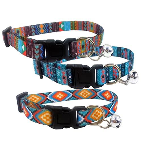 SEWOART 3 Stück Süße Katzenkräger Klimpern Haustier Glocke Klein Welpe Hundehalsbänder Mittel Kragen Name Zubehör Hundehalsband Für Kätzchen Mit Glocke Abtrünnige Katze Schild Metall von SEWOART