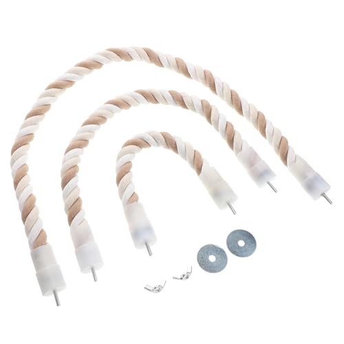 SEWOART 3 Stück Teiliges Papageien Baumwollseil Kletterseil für Vögel für Käfige Klettern Ruhen und Zahnen Multifunktionales für Wellensittiche und Nymphensittiche SEWOART 3 Stück Teiliges Papageien Baumwollseil Kletterseil für Vögel für Käfige Klettern Ruhen und Zahnen Multifunktionales für Wellensittiche und Nymphensittiche von SEWOART