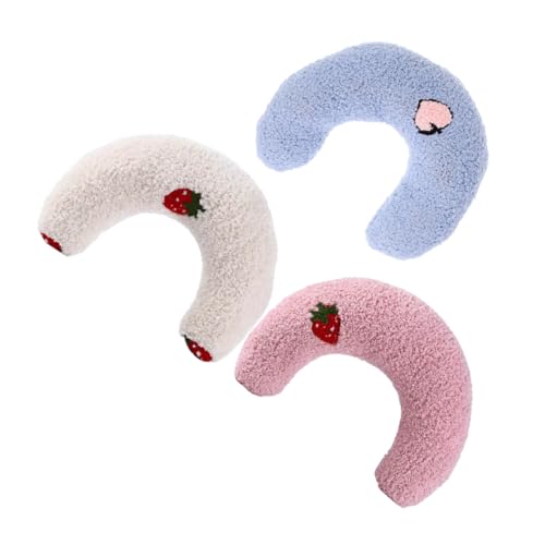 SEWOART 3 Stück Teiliges U Förmiges Katzenkissen Atmungsaktives Schlafkissen mit Nackenstütze Waschbar für Kleine Katzen Kätzchen und Haustiere für Zuhause Reisen und Outdoor Geeignet von SEWOART
