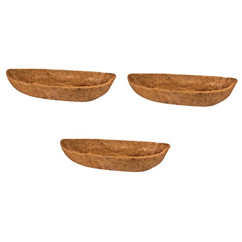 SEWOART Elastische Kokosnuss-Auflage Blumentopf-Einlage Halbform Kokosfaser-Material 61 * 20 * 18 3-teiliges Set von SEWOART