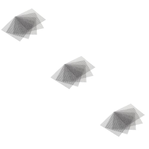 SEWOART 3 Sets Aquarium-zubehör 304 Edelstahl-drahtgeflecht-pad Moosnetz Für Graspflanzen Wassergraspflanzen Festes Netz 8 X 8 cm Tank- 10 Stück * 3 von SEWOART