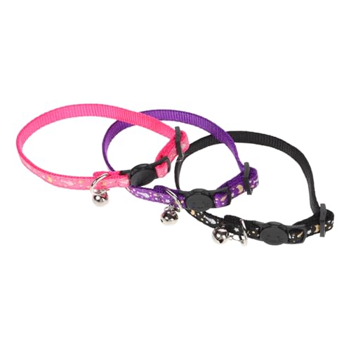 SEWOART Reflektierendes Katzenhalsband Dekorativer Kreis Weicher Stoff 3 Größen Schwarz SEWOART Reflektierendes Katzenhalsband Dekorativer Kreis Weicher Stoff 3 Größen Schwarz von SEWOART