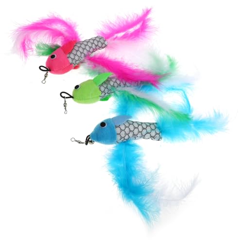 SEWOART 3Stücke Katzenangel Fischform Ersatz für Katzenspielzeug Interaktiver Necken Stick für Verspielte Kätzchen und Katzenliebhaber Sicheres und Langlebiges Material Attraktives SEWOART 3Stücke Katzenangel Fischform Ersatz für Katzenspielzeug Interaktiver Necken Stick für Verspielte Kätzchen und Katzenliebhaber Sicheres und Langlebiges Material Attraktives von SEWOART