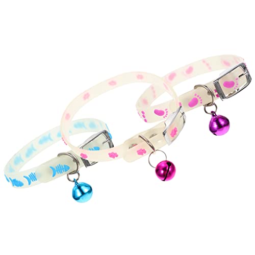 SEWOART 3St Fluoreszierendes Haustierhalsband LED reflektierendes Katzenhalsband In Hunde Leuchtend festlich Halskette Haustiere Kragen Anti-Verlust-Halsband von SEWOART