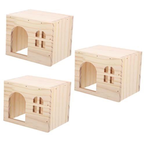 SEWOART 3 Stücke Luxuriöse Guinea Pig Holz Versteck Komfortable Ratte Tunnel Versteck Für Entspannung von SEWOART