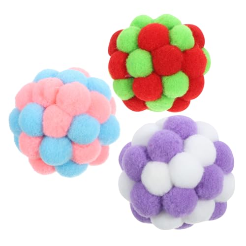 SEWOART Katzenspielzeug-Bälle 3er-Set interaktives Katzenspielzeug für den Innenbereich Leuchtend Bunte Bälle für Katzen Kätzchen-Spielbälle Heimtierbedarf SEWOART Katzenspielzeug-Bälle 3er-Set interaktives Katzenspielzeug für den Innenbereich Leuchtend Bunte Bälle für Katzen Kätzchen-Spielbälle Heimtierbedarf von SEWOART