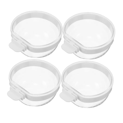 SEWOART 4 Stück Abnehmbare Transparente Vogel Futter Wasserschalen mit Antispritzschutz Hängend Leicht zu Reinigen für Wellensittiche Nymphensittiche Papageien und Kleine SEWOART 4 Stück Abnehmbare Transparente Vogel Futter Wasserschalen mit Antispritzschutz Hängend Leicht zu Reinigen für Wellensittiche Nymphensittiche Papageien und Kleine von SEWOART