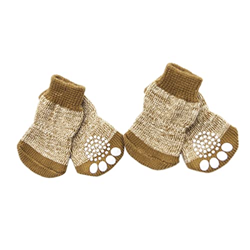 SEWOART Hundesocken Haustierpfoten-schutzsocken Aus Baumwolle 4 Paar Set Für Größe M Bequem von SEWOART