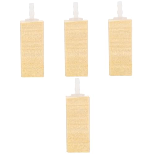 SEWOART 4 Stück Eiweißabschäumer Luftblase Blase Fischbecken Bubble Diffuser sauerstoffpumpe Werkzeug Diffusor Sprudler aus Holz für Aquarien Leiser Luftstein für Aquarien hölzern Khaki von SEWOART