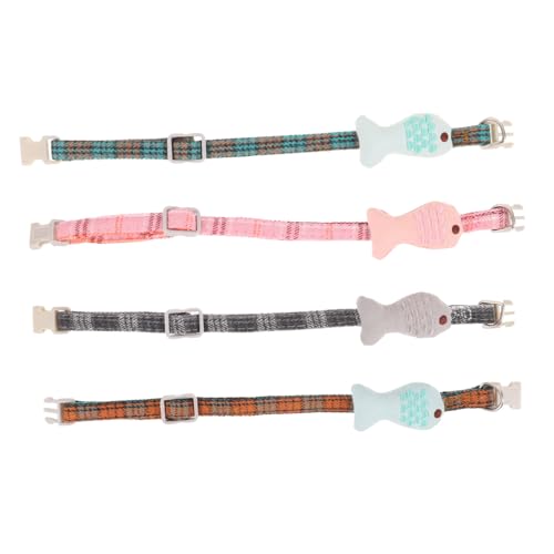 SEWOART 4stücke Katzenhalsband Verstellbar Katzenhalsband Fischform Haustier-Accessoires Für Katzen Sicheres Material Einfach Auszuziehen SEWOART 4stücke Katzenhalsband Verstellbar Katzenhalsband Fischform Haustier-Accessoires Für Katzen Sicheres Material Einfach Auszuziehen von SEWOART