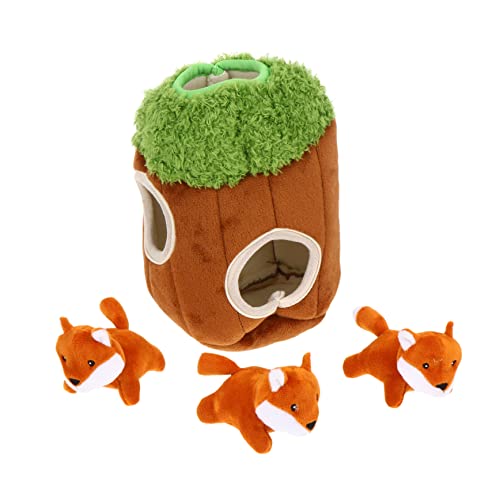 SEWOART 4-teiliges Quietschspielzeug-Set für Hunde interaktives Versteckspiel Fuchslöcher Plüschspielzeug für Hunde zur Unterhaltung des Haustiers SEWOART 4-teiliges Quietschspielzeug-Set für Hunde interaktives Versteckspiel Fuchslöcher Plüschspielzeug für Hunde zur Unterhaltung des Haustiers von SEWOART