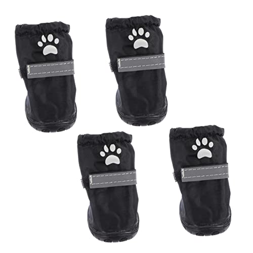 SEWOART 4 Stück Hundeschuhe rutschfeste Regenstiefel Outdoor Haustierschuhe Für Hunde von SEWOART