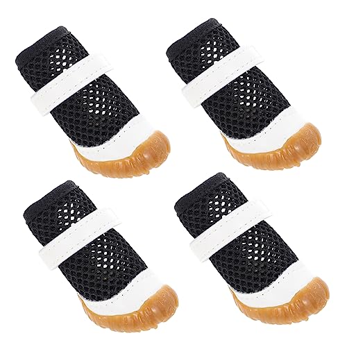 SEWOART 4 Stück Haustierschuhe Sommer Welpenstiefel Chihuahua-Schuhe Für Hunde Chihuahua-Stiefel Sommer-welpenstiefel Sommerschuhe Für Hunde Hundeschuhe Für Heißes Pflaster PVC Black SEWOART 4 Stück Haustierschuhe Sommer Welpenstiefel Chihuahua-Schuhe Für Hunde Chihuahua-Stiefel Sommer-welpenstiefel Sommerschuhe Für Hunde Hundeschuhe Für Heißes Pflaster PVC Black von SEWOART