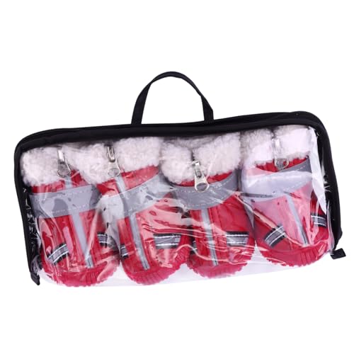 SEWOART 4 Stück Herbst Winter Hundeschuhe Krallenschneider für Hunde Hund Nagelfeile Rettungsanzug für Hunde Paws pfotenschutz Dog Shoes Chihuahua-Schuhe Hundestiefel Baumwolle rot SEWOART 4 Stück Herbst Winter Hundeschuhe Krallenschneider für Hunde Hund Nagelfeile Rettungsanzug für Hunde Paws pfotenschutz Dog Shoes Chihuahua-Schuhe Hundestiefel Baumwolle rot von SEWOART