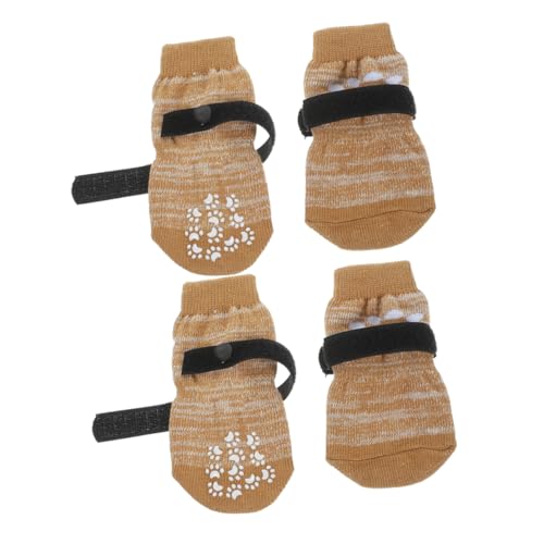 SEWOART Kompakte Haustiersocken 4er-Pack Hundestiefel Pfotenschutz waschbares tragbares Hundesocken-Set SEWOART Kompakte Haustiersocken 4er-Pack Hundestiefel Pfotenschutz waschbares tragbares Hundesocken-Set von SEWOART