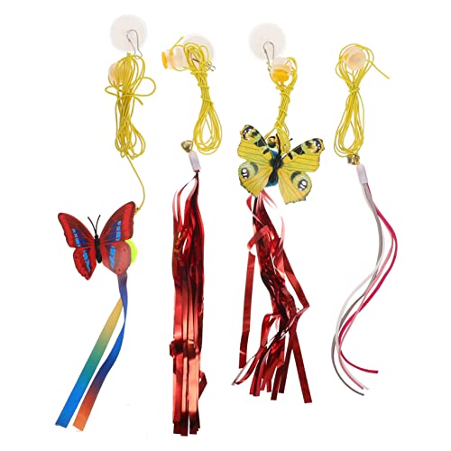 SEWOART 4 Stück Interaktive Katzenspielzeuge Ersatzribbons für Hängende Katzenangeln Farbenfrohe und Ansprechende Spielzeuge Aktivität für Drinnen Zufällige Farbe SEWOART 4 Stück Interaktive Katzenspielzeuge Ersatzribbons für Hängende Katzenangeln Farbenfrohe und Ansprechende Spielzeuge Aktivität für Drinnen Zufällige Farbe von SEWOART