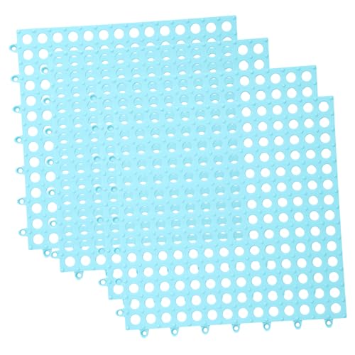 SEWOART 4 Stück Kaninchenmatten kaninchenzubehör Hasen zubehör für den käfig Kaninchenstall Matte klein Lochmatten für Tierkäfige ruhen Kaninchenkäfigmatte Hamsterzubehör Plastik Sky-Blue von SEWOART