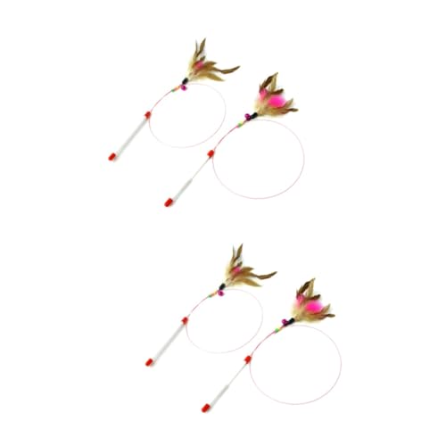 SEWOART 4 Stück Katzenspielzeug Spielzeug zur Bindung zwischen Katze und Besitzer Pet Teaser-Sticks Übungsspielzeug für Katzen Katzen-Teaser Haustier-Teaser interaktives Werkzeug SEWOART 4 Stück Katzenspielzeug Spielzeug zur Bindung zwischen Katze und Besitzer Pet Teaser-Sticks Übungsspielzeug für Katzen Katzen-Teaser Haustier-Teaser interaktives Werkzeug von SEWOART