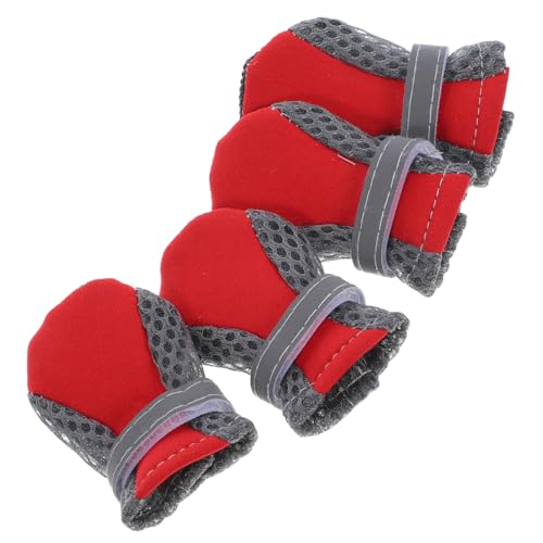 SEWOART Schützende Hundeschuhe 4-teiliges Set Mesh-hundeschuhe Unbequeme Weiche Unterseite Atmungsaktive Haustier-Regenschuhe SEWOART Schützende Hundeschuhe 4-teiliges Set Mesh-hundeschuhe Unbequeme Weiche Unterseite Atmungsaktive Haustier-Regenschuhe von SEWOART