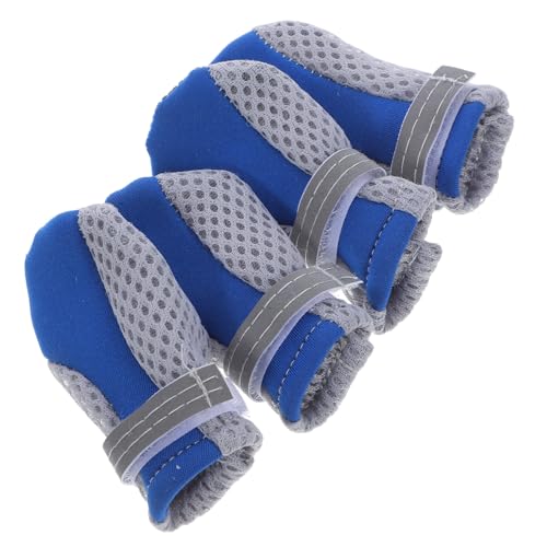 SEWOART 4-teiliges Hundeschuhnetz Hundestiefel Ohne Haustierbezug Weiche Sohle Atmungsaktiver Fußschutz für Hunde Verstellbares Haustierzubehör für Outdoor-aktivitäten SEWOART 4-teiliges Hundeschuhnetz Hundestiefel Ohne Haustierbezug Weiche Sohle Atmungsaktiver Fußschutz für Hunde Verstellbares Haustierzubehör für Outdoor-aktivitäten von SEWOART