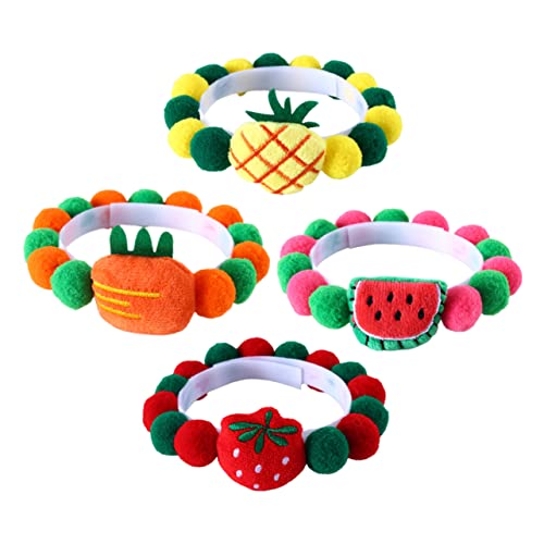 SEWOART 4 Stücke Katze Kragen Festival Pet Neck Ornament Kätzchen Obst Kragen von SEWOART