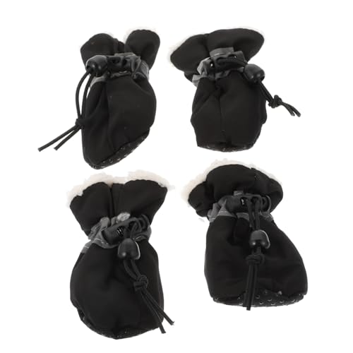 SEWOART 4 Stück Schuhüberzüge Für Haustiere Hundestiefel Pfotenschutz Warme wasserdichte Schuhe Welpenschuhe Karotten-leckerei-puzzlespielzeug Kalt Outdoor-Schuhe Stoff Kleiner Hund SEWOART 4 Stück Schuhüberzüge Für Haustiere Hundestiefel Pfotenschutz Warme wasserdichte Schuhe Welpenschuhe Karotten-leckerei-puzzlespielzeug Kalt Outdoor-Schuhe Stoff Kleiner Hund von SEWOART
