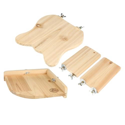SEWOART 4X Holz Hamster Plattformspielzeug Kleintier Eichhörnchen Sprungbrett Haustierbedarf Naturholz SEWOART 4X Holz Hamster Plattformspielzeug Kleintier Eichhörnchen Sprungbrett Haustierbedarf Naturholz von SEWOART